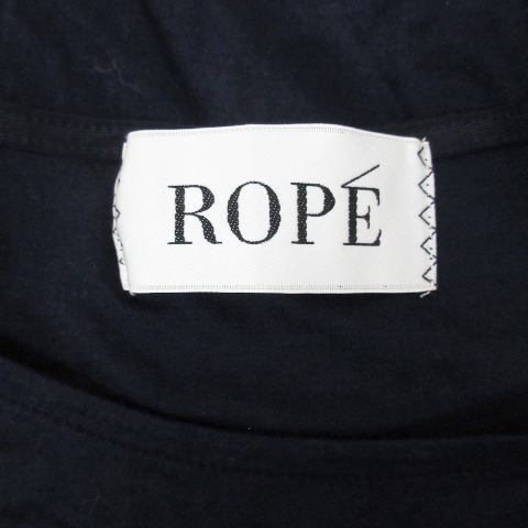 ロペ ROPE カットソー Tシャツ 半袖 ラウンドネック 無地 M 紺 ネイビー /FF45 レディースの画像4
