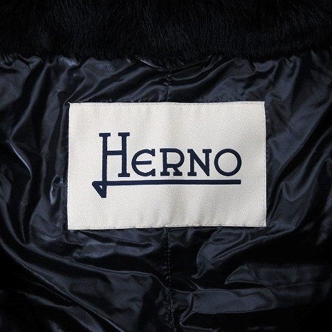 ヘルノ HERNO 美品 エコファー 切替 ダウンジャケット PL1123D-12017