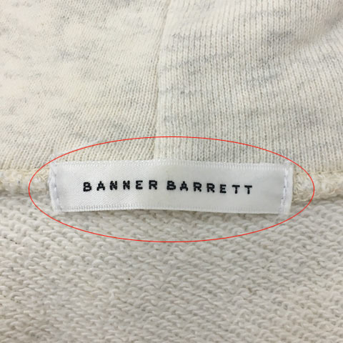 バナーバレット Banner Barrett パーカー フーディー スウェット プルオーバー 無地 長袖 38 白 ホワイト レディース_画像8