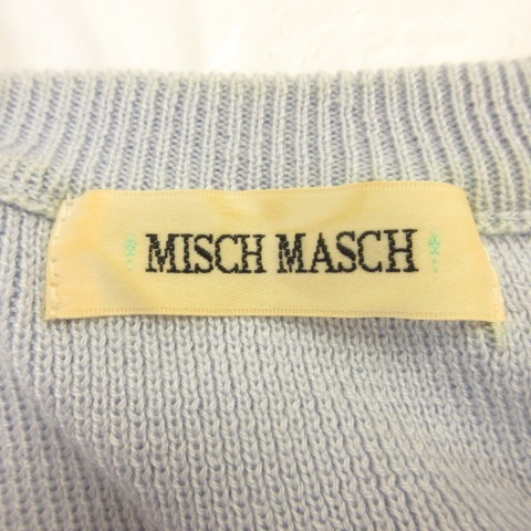 ミッシュマッシュ MISCH MASCH ニット セーター 長袖 タートルネック クルーネック 2WAY 水色 M *E570 レディース_画像3