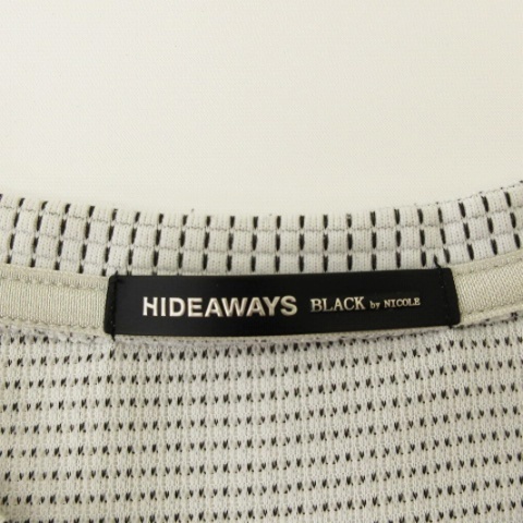 ハイダウェイ ニコル HIDEAWAYS ボックスミニワッフル Ｖネック カットソー Tシャツ 長袖 プルオーバー 白 ホワイト 46 トップス メンズ_画像5