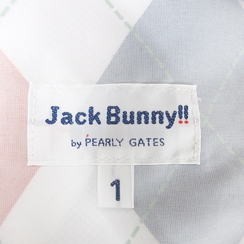 PEARLY GATES ジャックバニー JACK BUNNY ジャケット パーカー ジップパーカー フード アーガイル ホワイト レッド ネイビー 1_画像3