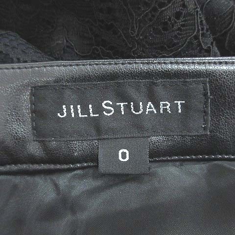  Jill Stuart JILL STUART узкая юбка колено длина общий гонки переключатель искусственная кожа 0 чёрный черный /CT женский 