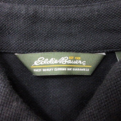 エディーバウアー EDDIE BAUER ポロシャツ ボタンダウン 半袖 S 黒 ブラック /MN メンズ_画像5