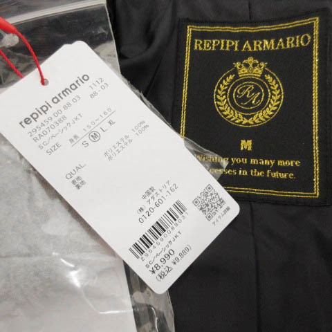 未使用品 レピピアルマリオ repipi armario ジャケット フォーマル 紺ブレ 金ボタン テーラードカラー シングル 2B ネイビー 紺 M_画像8