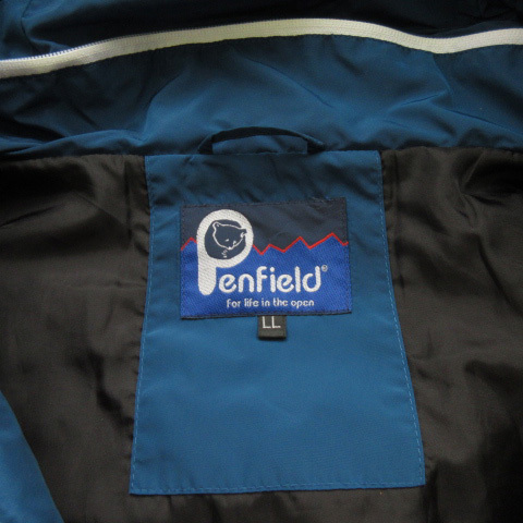 ペンフィールド PEN FIELD ジャケット ジップアップ キルティング LLグレー 青 ブルー メンズ_画像3