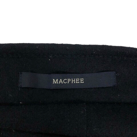  McAfee MACPHEE Tomorrowland юбка тугой шт. форма шерсть задний разрез колено длина 36 чёрный черный женский 
