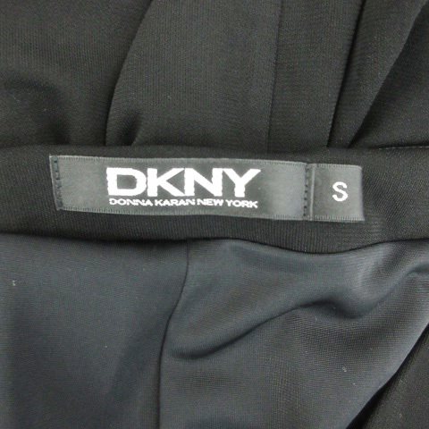  Donna Karan New York DKNY One-piece mi leak height no sleeve U neck S black black /YM27 lady's 