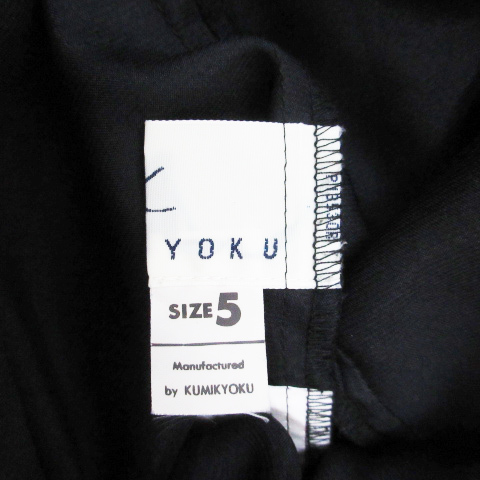 k Miki .k Kumikyoku KUMIKYOKU flair One-piece long height no sleeve square neck embroidery total pattern 5 black black /FF8 lady's 