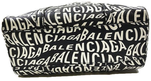 美品 バレンシアガ BALENCIAGA エブリデイ XS ロゴ総柄 トートバッグ
