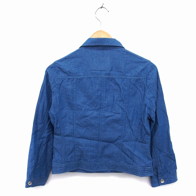クリアインプレッション CLEAR IMPRESSION シャツジャケット アウター デニム コットン 綿 薄手 3 青 ブルー /NT32 レディース_画像2