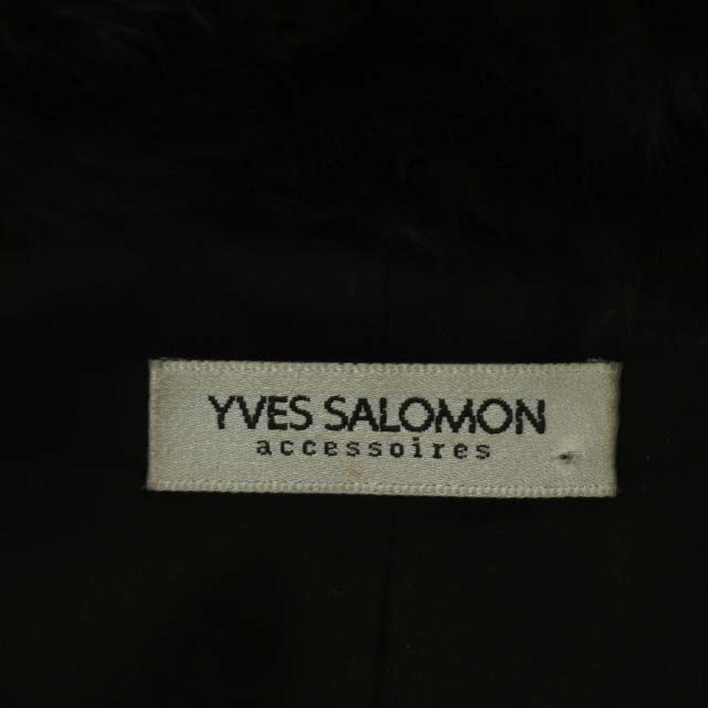 イヴサロモン YVES SALOMON フォックスファージャケット ショート丈 七分袖 36 ダークブラウン /DF ■OS レディース_画像3