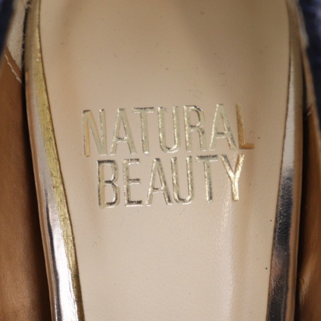 ナチュラルビューティー NATURAL BEAUTY パンプス ハイヒール レース リボン 22cm 紺 ネイビー /IN ■OS レディース_画像7