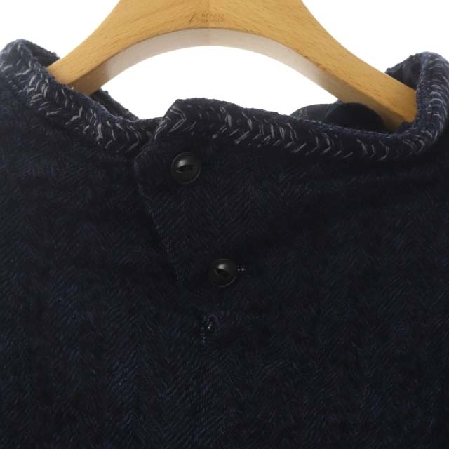  Wafflish Waffle WAFFLISH WAFFLE high‐necked cut and sewn pull over tops wool . minute sleeve 0 navy blue navy black black 