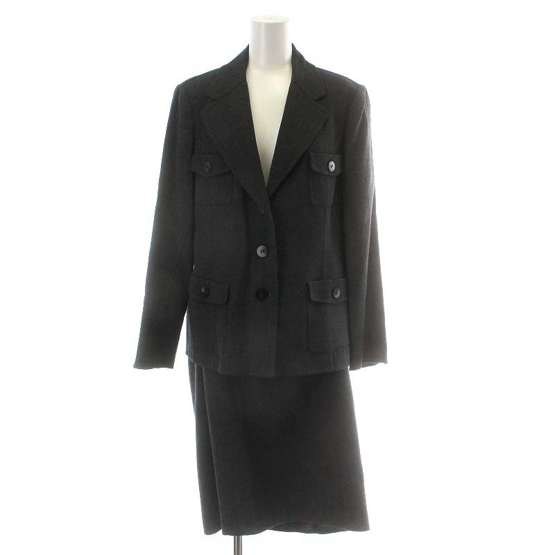 未使用品 ダーマコレクション dama collection スーツ セットアップ 上下 テーラードジャケット 13AR M 73-97 L グレー_画像1
