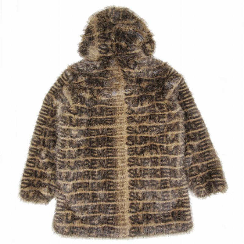 美品 22SS シュプリーム SUPREME Faux Fur Hooded Coat フェイク