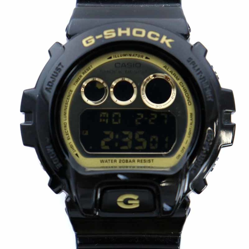 カシオジーショック CASIO G-SHOCK STANDARD Crazy Colors 腕時計 クォーツ デジタル 黒 ブラック ゴールド色 DW-6900CBの画像1