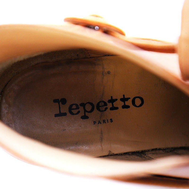 レペット Repetto ショートブーツ ラウンドトゥ レザー 38.5 24.3cm 茶 ブラウン /UY17 レディース_画像7