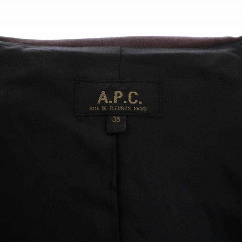 アーペーセー A.P.C. ロングコート チェスターコート 長袖 36 S 茶 ブラウン /XY14 メンズ_画像5