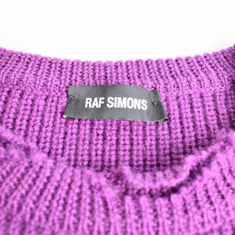 ラフシモンズ RAF SIMONS Purple Destroyed b Sweater パープル