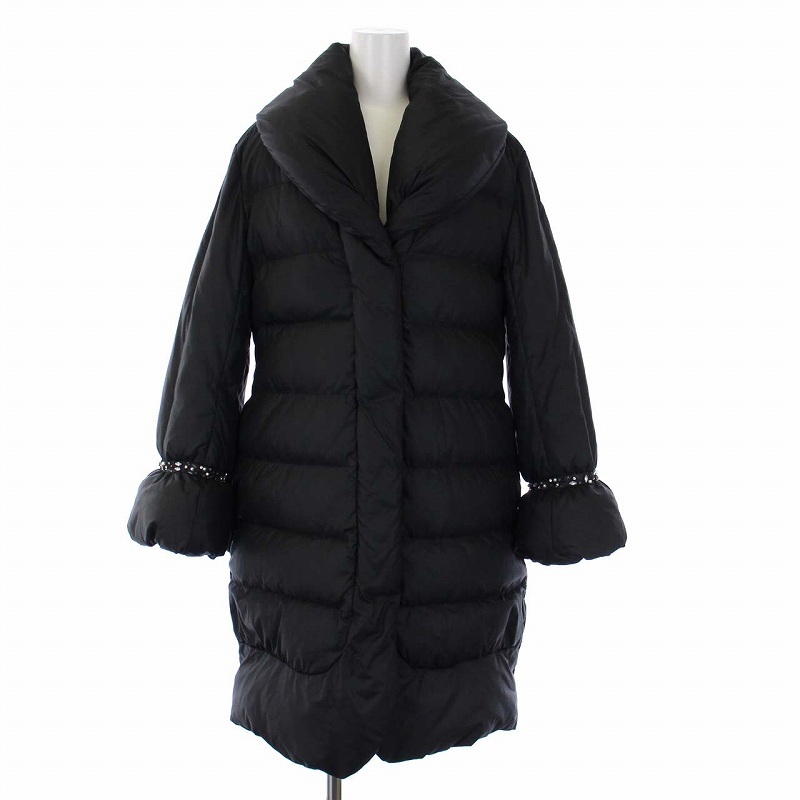  Chesty Chesty down coat outer long middle biju-1 S black black /KH #GY09 lady's 