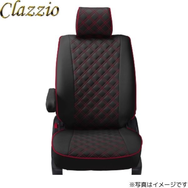 クラッツィオ シートカバー キルティングタイプ バモス HM1/HM2 ブラック×レッドステッチ Clazzio EH-0312 送料無料_画像1