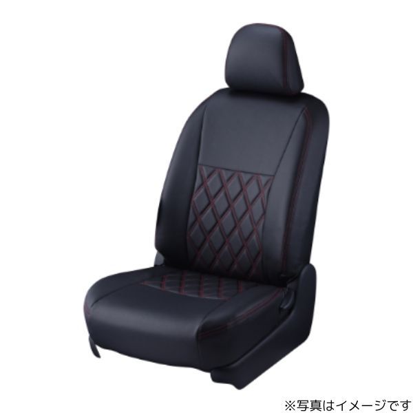 クラッツィオ シートカバー ダイヤ アリスト JZS160/JZS161 ブラック×レッドステッチ Clazzio ET-0161 送料無料_画像2