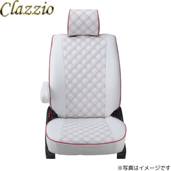 クラッツィオ シートカバー キルティングタイプ クラウン ロイヤル ホワイト×レッドステッチ Clazzio ET-0190 送料無料_画像1