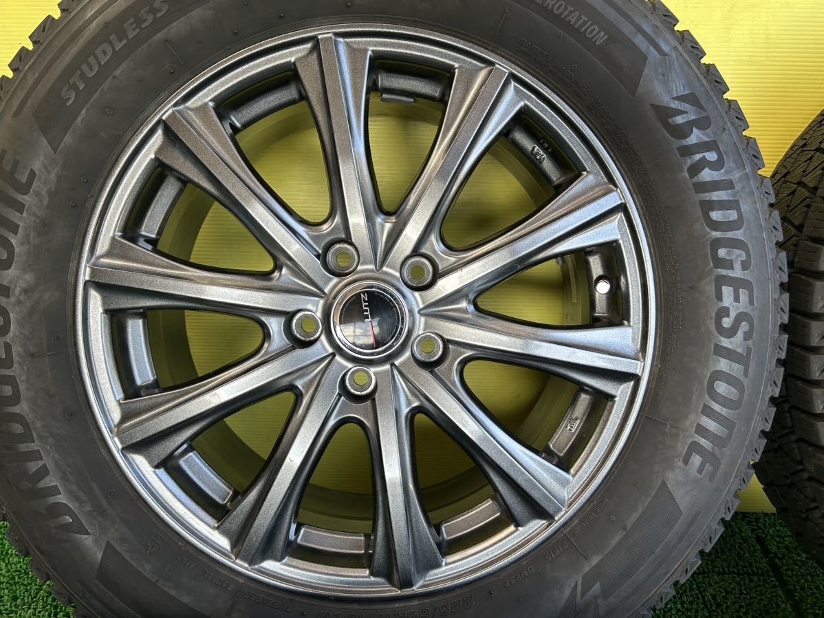 225/65R17 2019年スダットレス ブリヂストンブリザックDM-V3 タイヤアルミセット　5穴 PCD114.3 ET+48 17×7J ハブ73mm_画像9