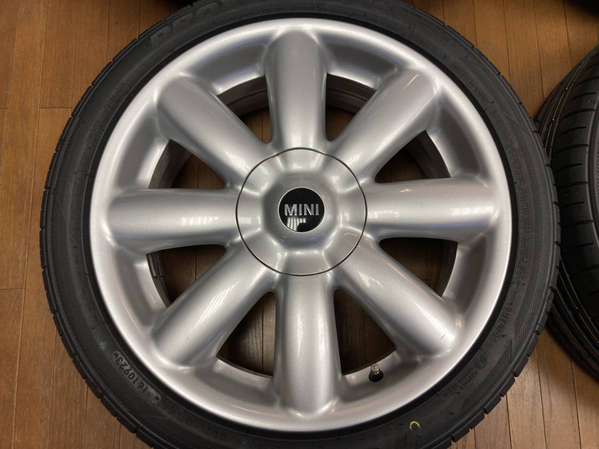 【決算SALE】MINI R56純正 クラウンスポークR104 17インチ◆7J+48 4H100◆国産新品タイヤ付き◆TOYO 205/45R17 2023年製◆R50R55R57R58_画像3