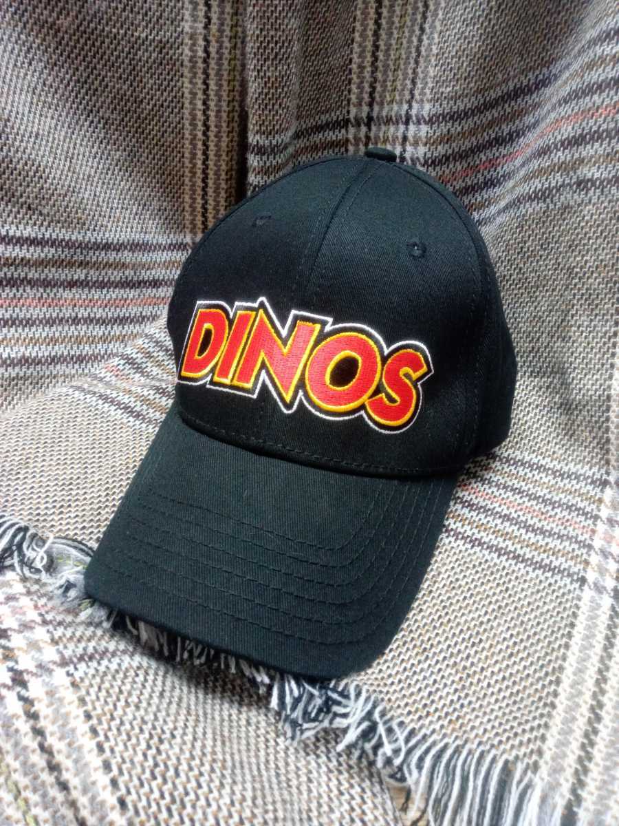 （新品）カナダ カルガリー大学 総合スポーツチーム ディノス/DINOS キャップ（黒）帽子 男女兼用 通年 アメカジ CANADA Calgary _画像1