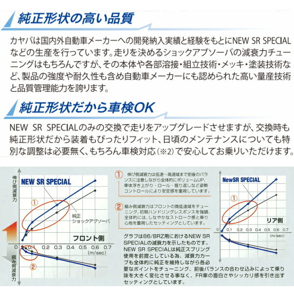 KYB NEW SR SPECIALショックアブソーバー フロント左右セット JZX93チェイサーアバンテFour/アバンテG Four 1JZ-GE 93/10～96/9_画像4