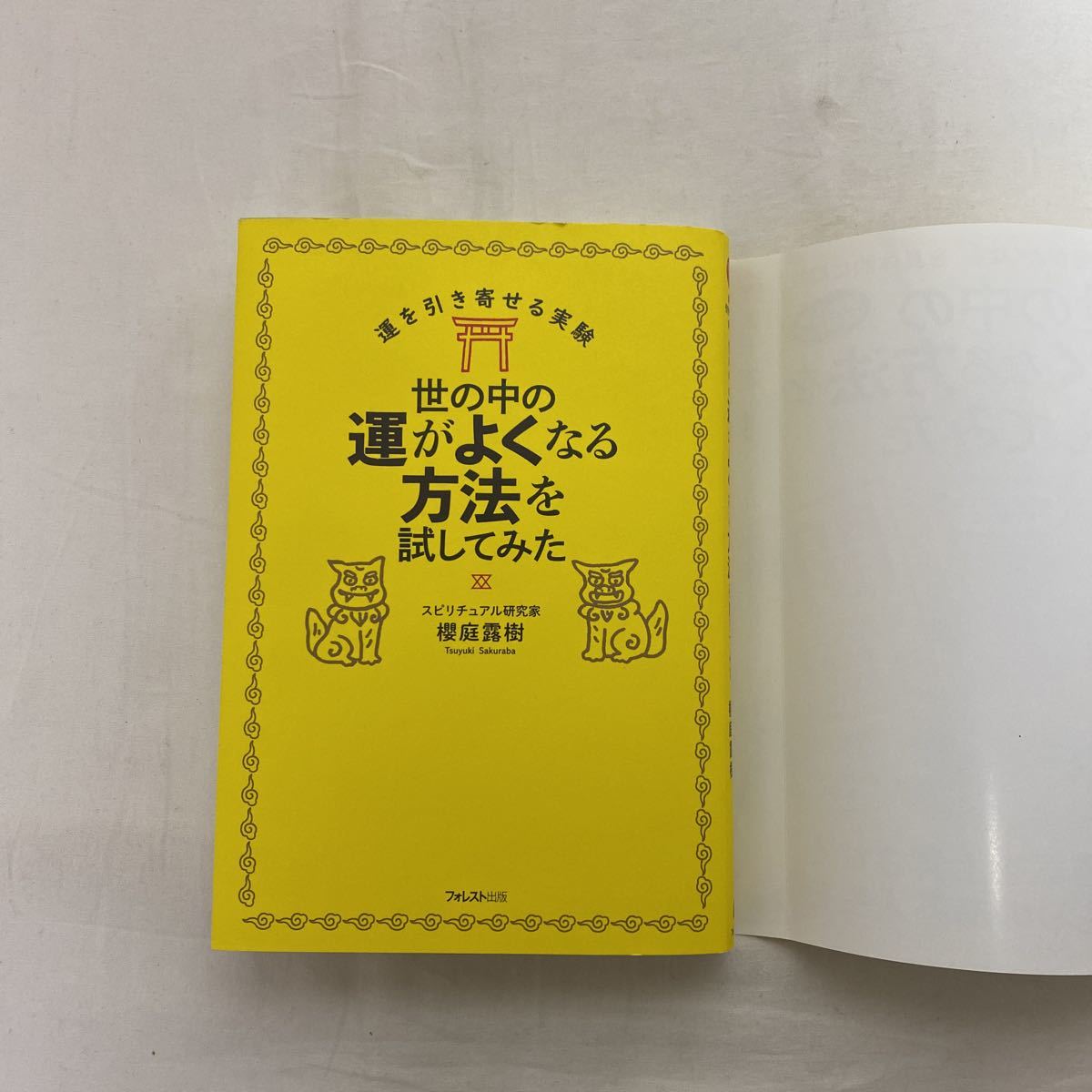 世の中の運がよくなる方法を試してみた 古本　櫻庭露樹　フォレスト出版_画像2