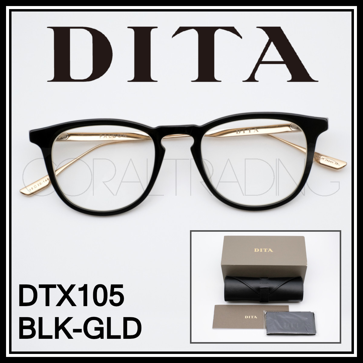 23194 新品本物 DITA FALSON DTX105 ブラック/ゴールド