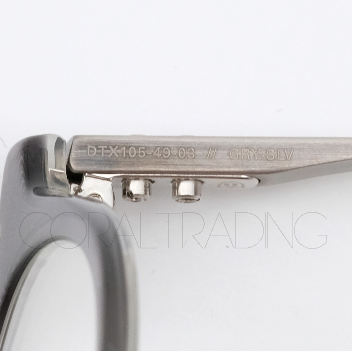 23199★新品本物！DITA FALSON DTX105 グレー/シルバー コンビネーションフレーム キーホールブリッジ メガネ 眼鏡 日本製  チタンテンプル