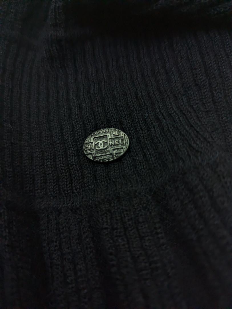 【美品】シャネル CHANEL ニット ドレス ワンピース アルパカ ウール チュニック オールインワン セットアップ イタリア製 36 ストレッチ