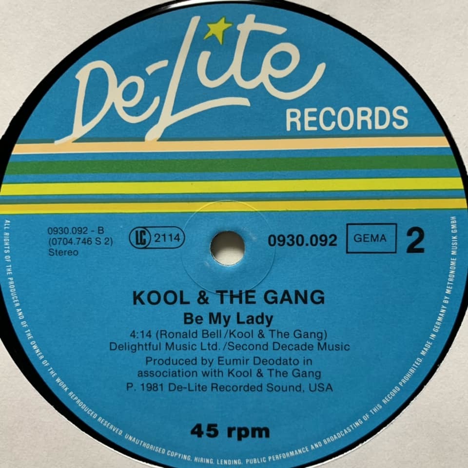 ◆ Kool & The Gang - Be My Lady ◆12inch ドイツ盤 サーファー系ディスコ!_画像1