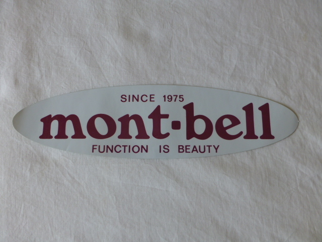 モンベル mont-bell OVAL ステッカーOVAL mont-bell モンベル 小豆色 オーバル 大判 SINCE 1975 FUNCTION IS BEAUTY モンベル mont-bell_画像1