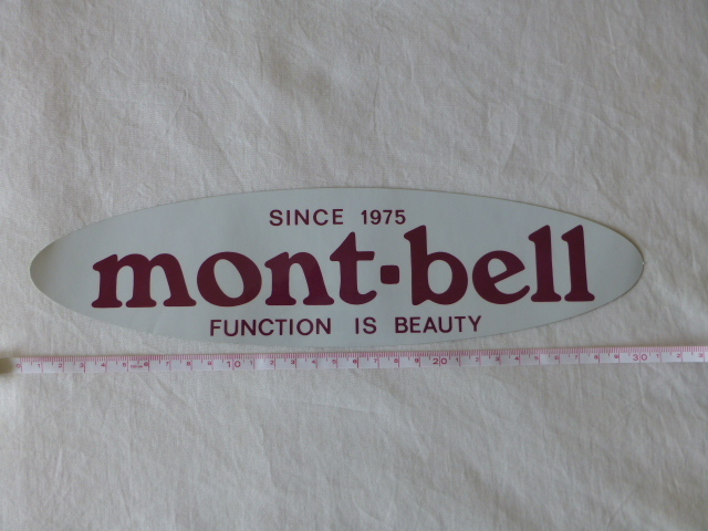 モンベル mont-bell OVAL ステッカーOVAL mont-bell モンベル 小豆色 オーバル 大判 SINCE 1975 FUNCTION IS BEAUTY モンベル mont-bell_画像3