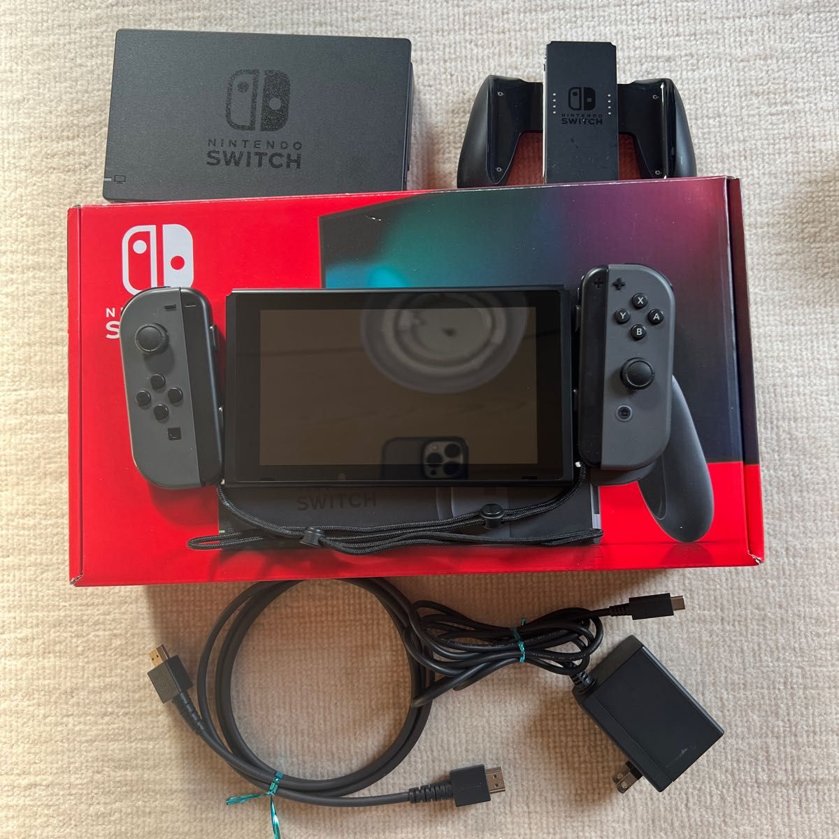 新型 ニンテンドースイッチ Nintendo Switch 任天堂 グレー 本体 一式