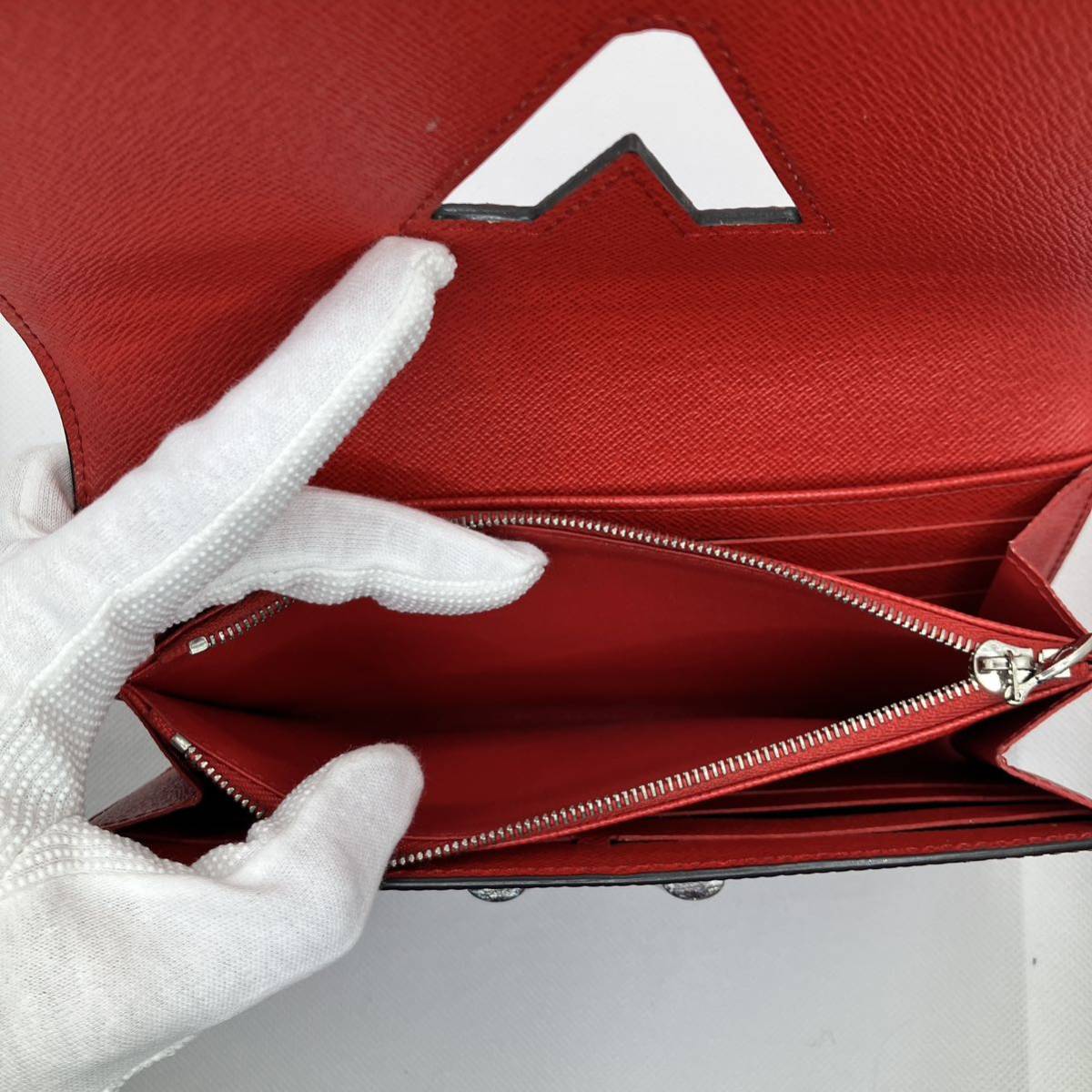 美品 LOUIS VUITTON LV ルイヴィトン 長財布 エピ 赤 レッド 6