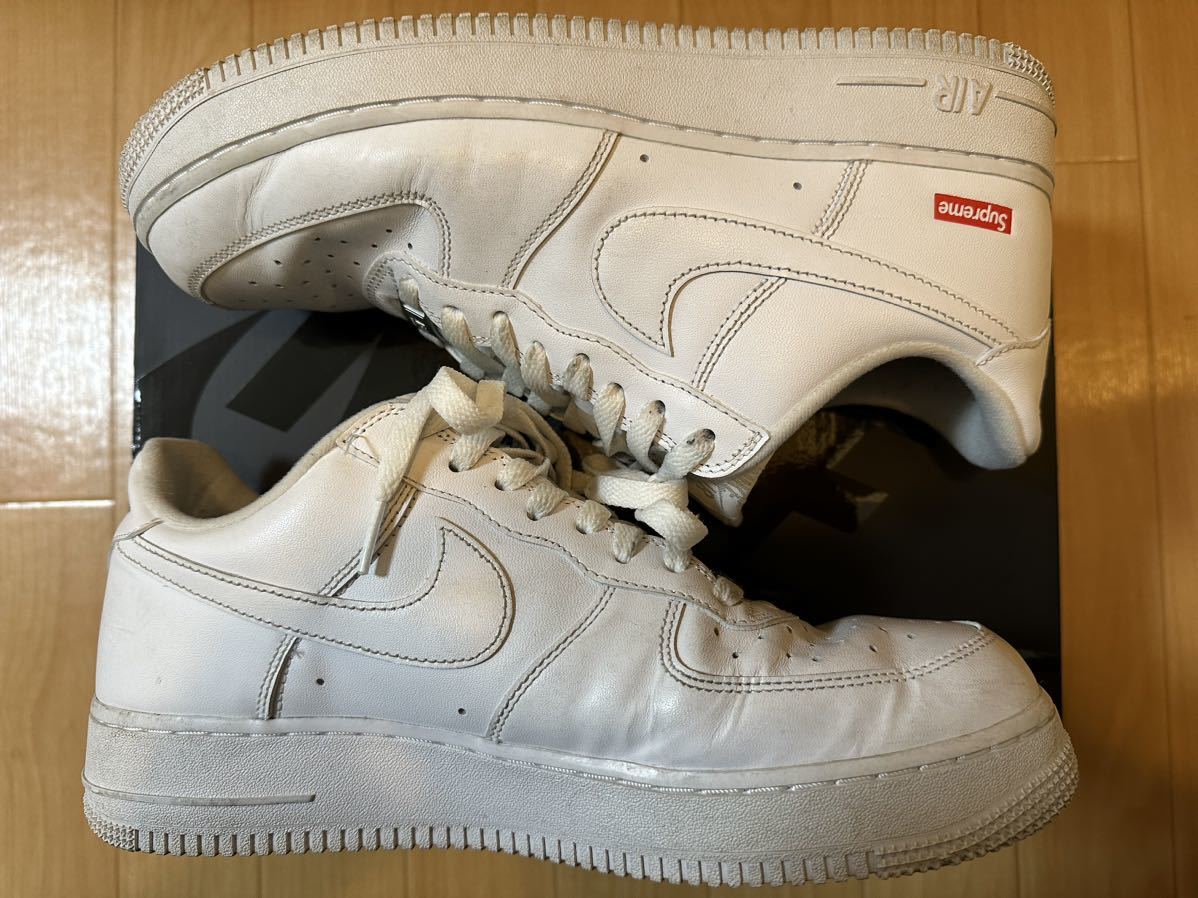 cm Supreme Nike Air Force 1 Low White シュプリーム ナイキ エア フォース 1 エアフォース1 ロー  ホワイト 白 スニーカー .0cm US9