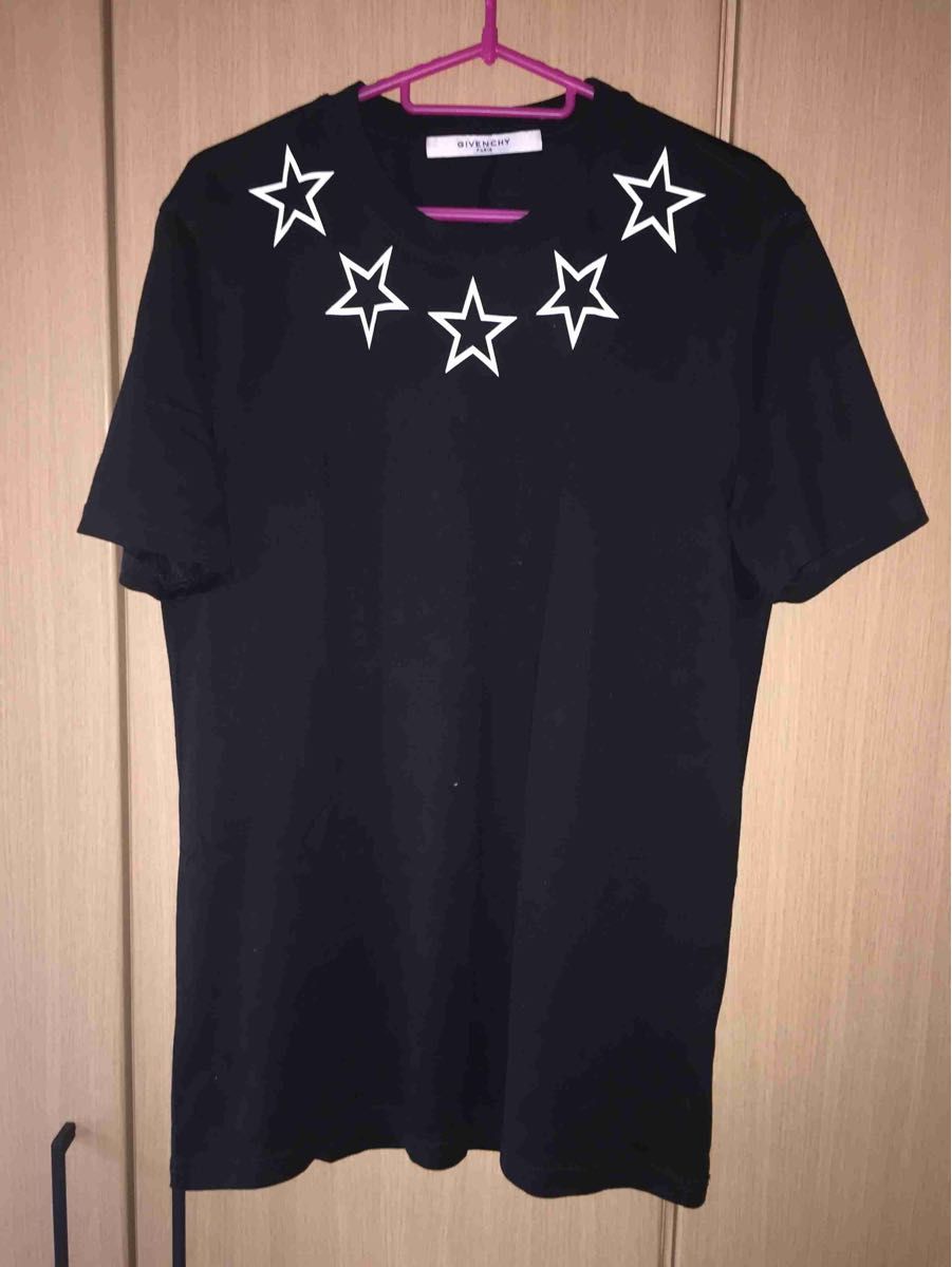 正規 16SS GIVENCHY ジバンシー ジバンシィ スター 星 プリント Tシャツ 黒 白星 S16J 7165651