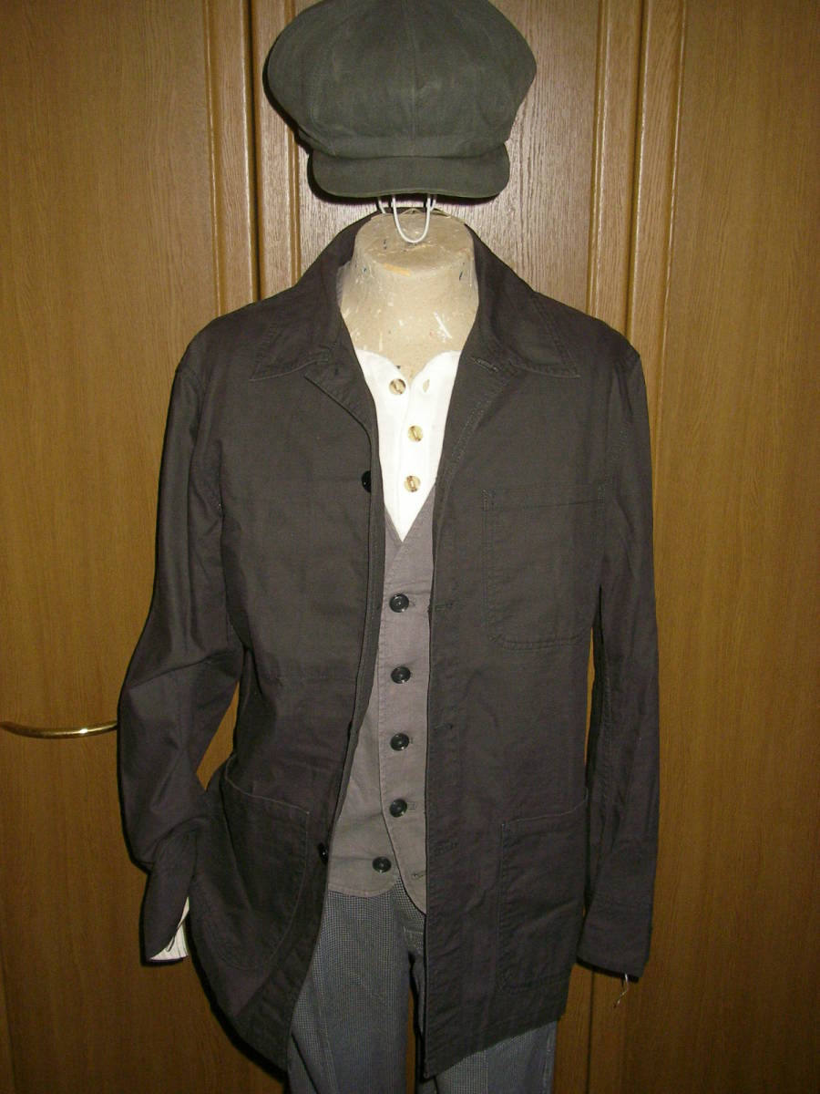 MADE IN JAPAN Ships black black . black gray choa jacket coverall Work jacket L made in Japan ( M VETRAbe tiger French 