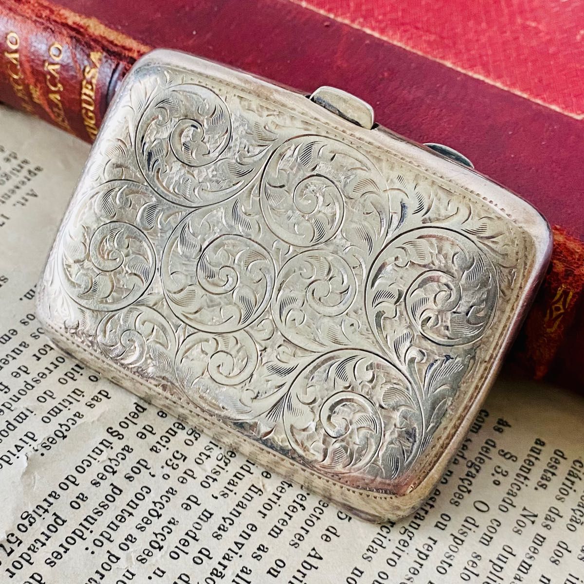 ☆1912年 英国 ☆アンティーク 純銀製 カードケース イギリス 64g