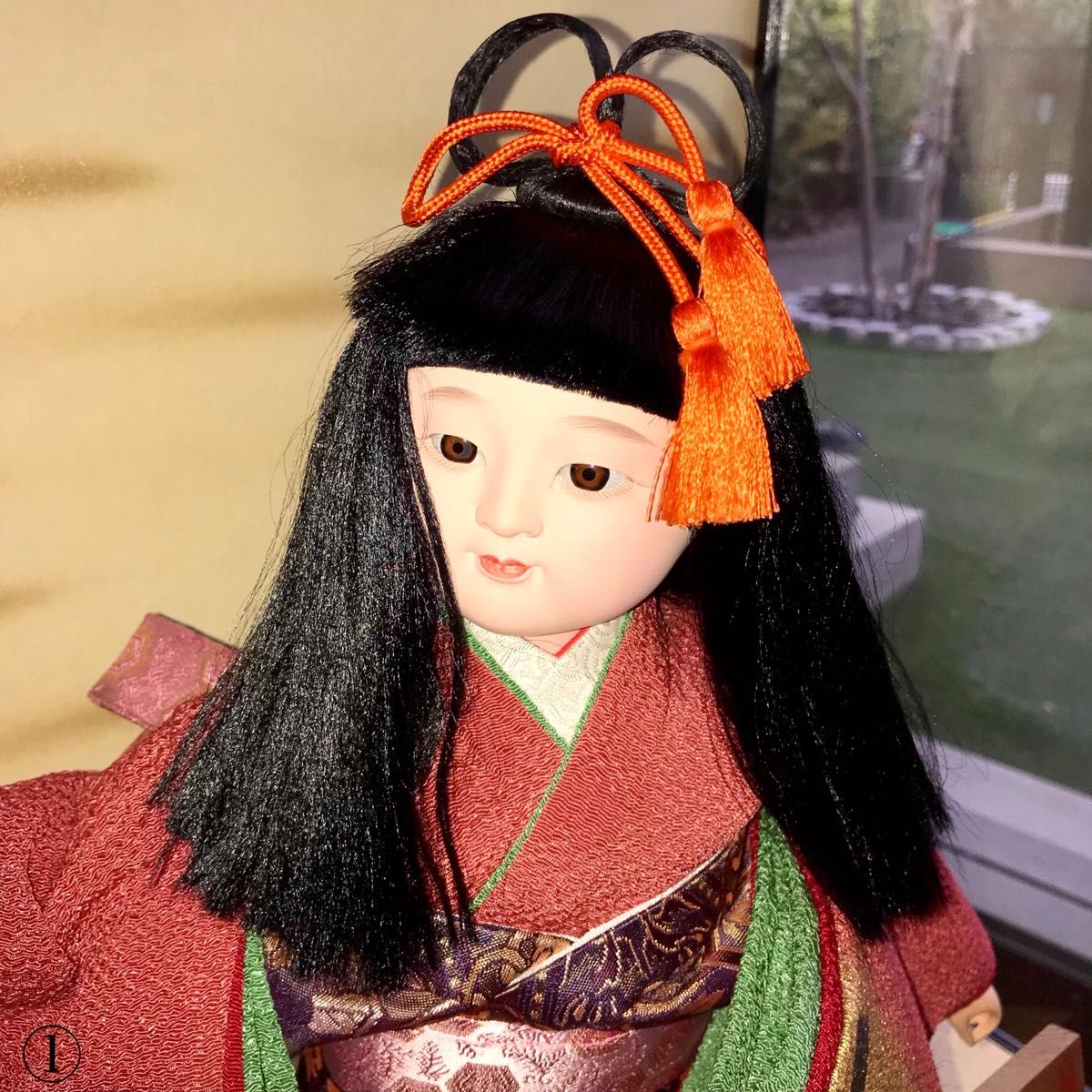 【美品 入手困難】市松人形 日本人形 作家物 日本製 縮緬 ガラスケース 希少 アンティーク 京人形  Japanese doll