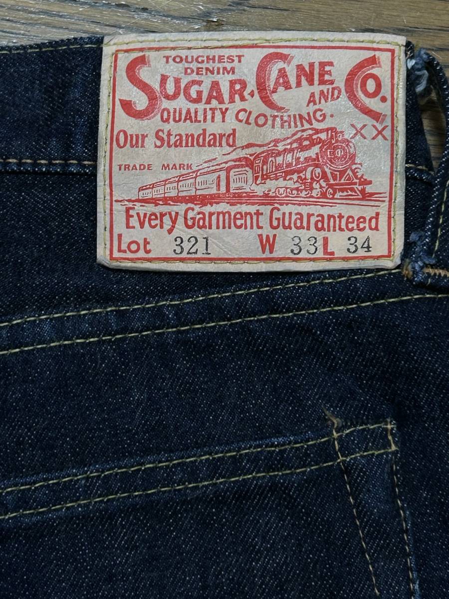 ※東洋エンタープライズ SUGAR CANE シュガーケーン LOT 321 ブーツカット デニム パンツ 濃紺 33 　　　　　　　　 BJBC.C