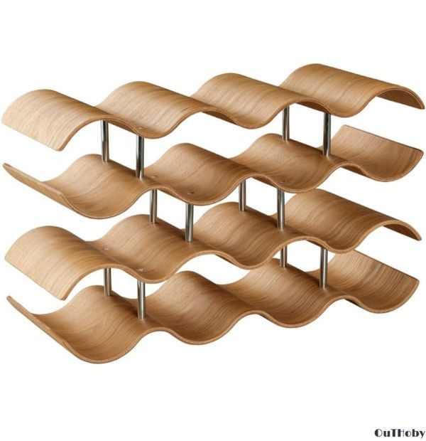  natural tree natural 14ps.@ storage wine bottle holder * wine rack kitchen dining living * stylish objet d'art interior 