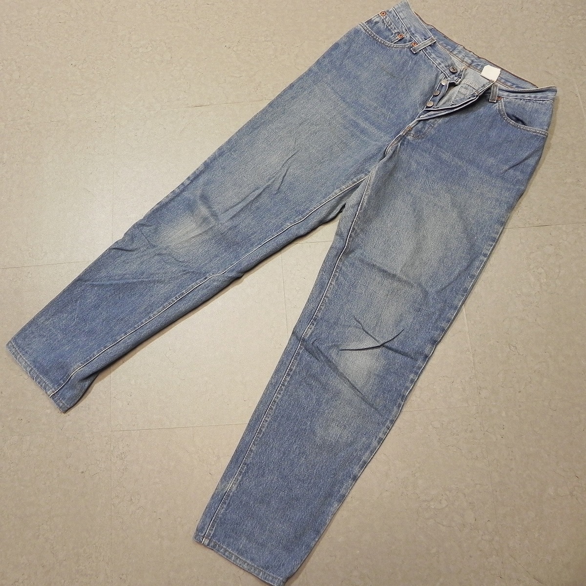 m71★レディース 90s 米国製 USA製 Levi's リーバイス ヴィンテージ デニム 17501 0115 テーパード 11M 古着 色落ち ジーンズ★_画像1