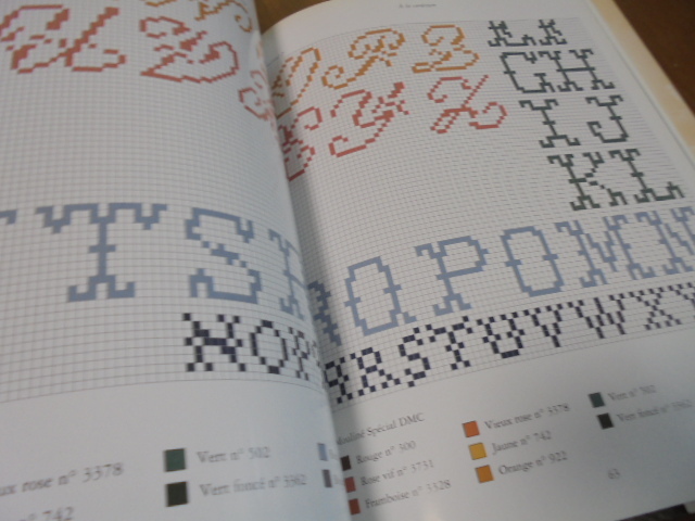 洋書フランスクロスステッチ　難あり　アルファベットとモノグラム　DMC　Alphabets et monogrammes